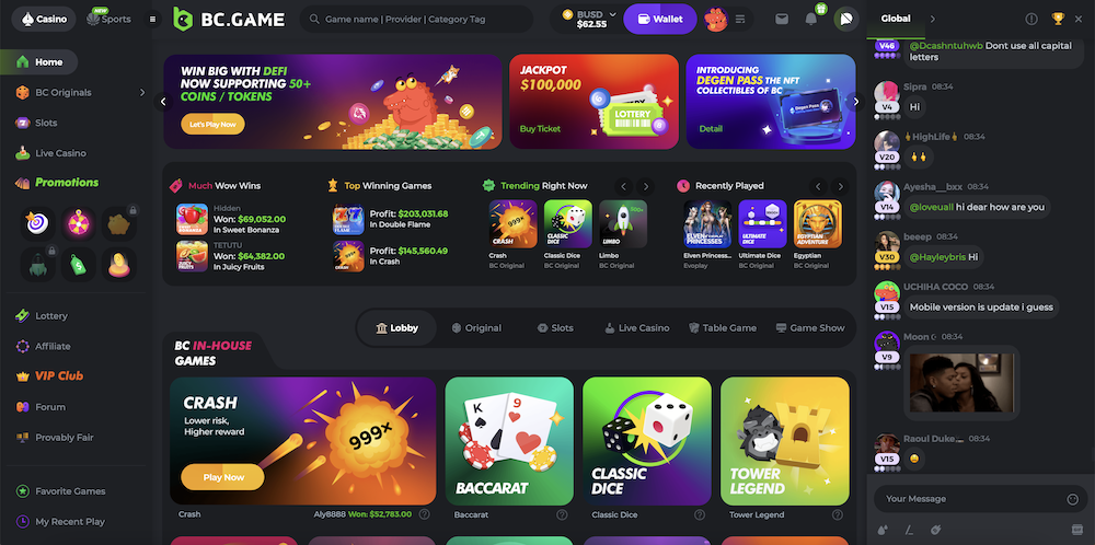 Exploring the Thrills of BCGame Crypto Casino